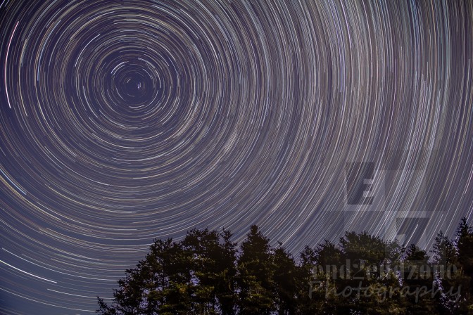 Star Trails over the woods of Mirabel